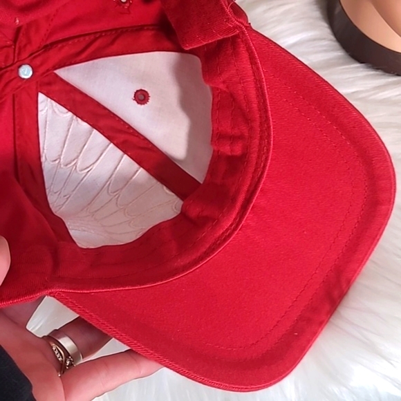 Vintage 90s Y2K Big Dogs Spider-Man Web Red Embroidered Adjustable Hat Cap - Picture 15 of 16